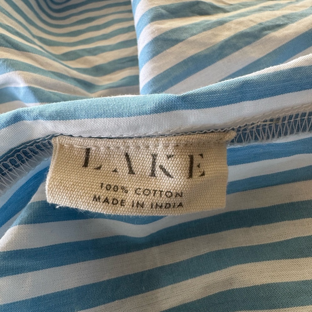 LAKE top sleeveless blue white striped small adjustable straps - Picture 8 of 9